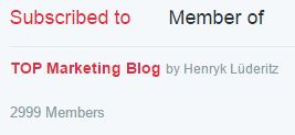 Annointed Member of Top Marketing Blog